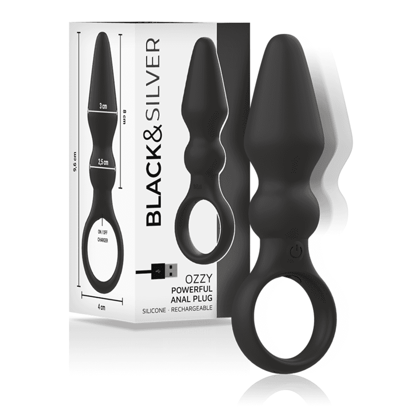BLACK&SILVER OZZY SNAŽNI SILIKONSKI ANALNI ČEP