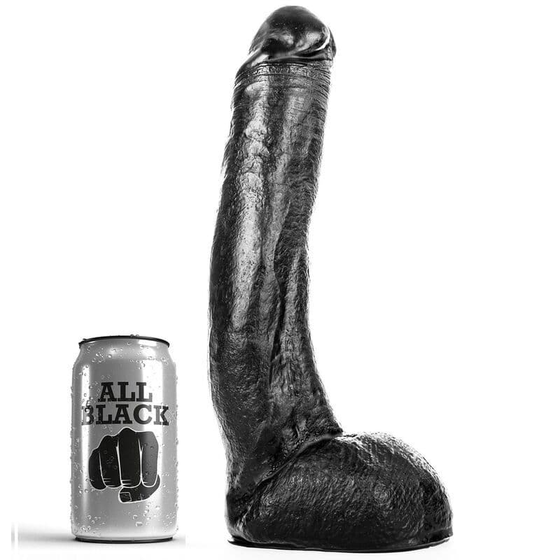 ALL BLACK - ZAKRIVLJENI DILDO 29 CM