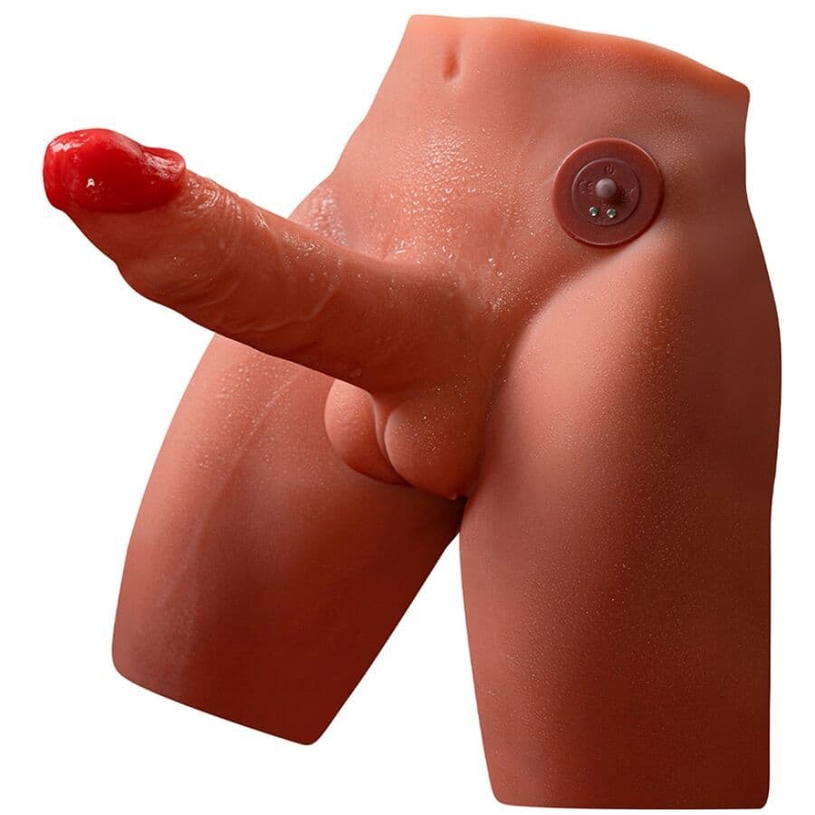 XISE - JASON REALISTIČNI DILDO MASTURBATOR S SUNKI IN VIBRACIJO 17 CM