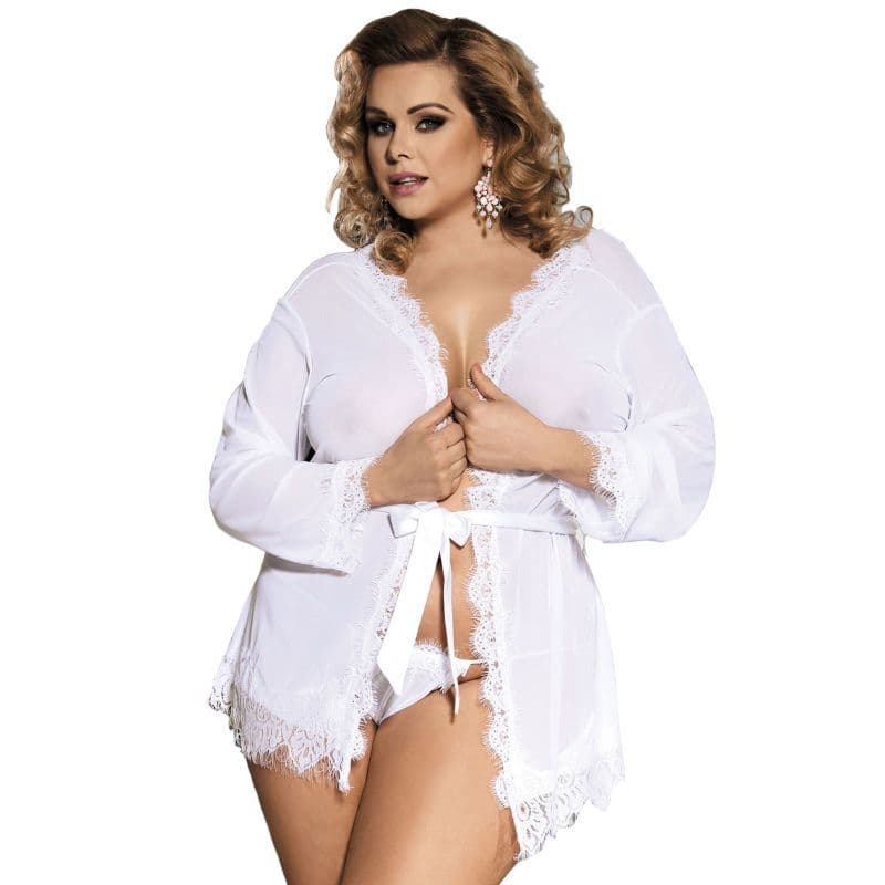 SUBBLIME - QUEEN PLUS BIJELI BABYDOLL S RESAMA
