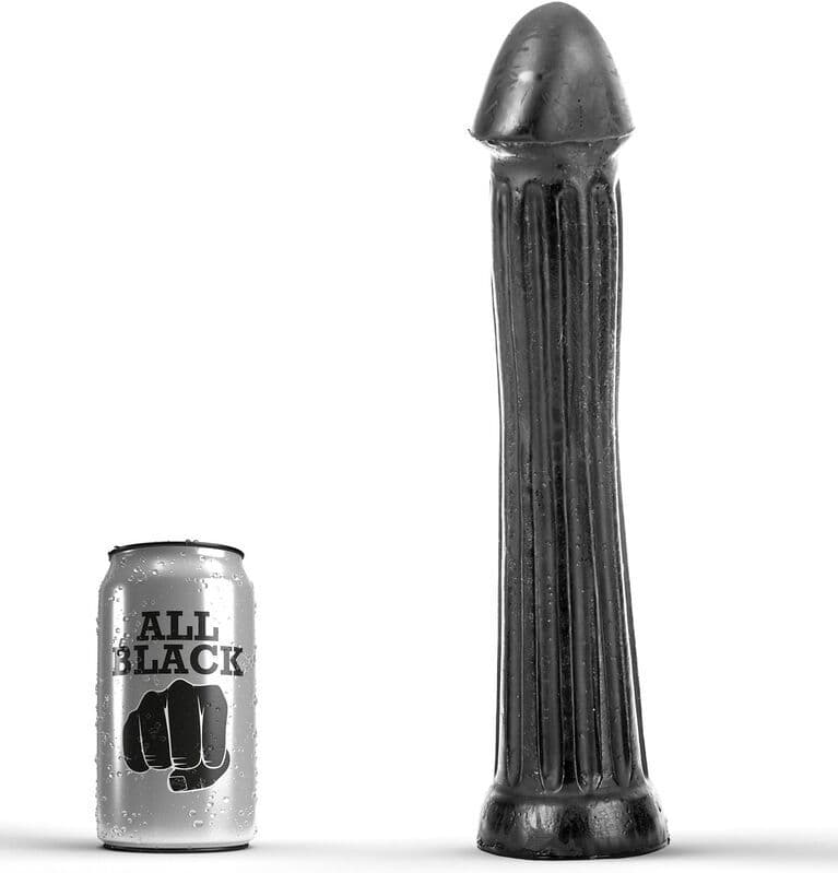 ALL BLACK - Dildo analni čep, 31 cm