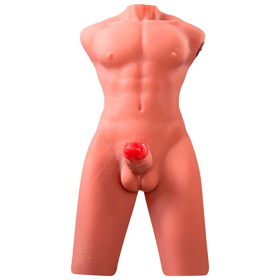 XISE - JASON REALISTIČNI MOŠKI TORZO S PENISOM, SUNKOVITIM GIBANJEM IN VIBRACIJO 55 CM