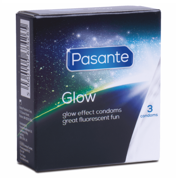 PASANTE - KONDOMI GLOW IN THE DARK, SVJETLEĆI, 3 KOMADA