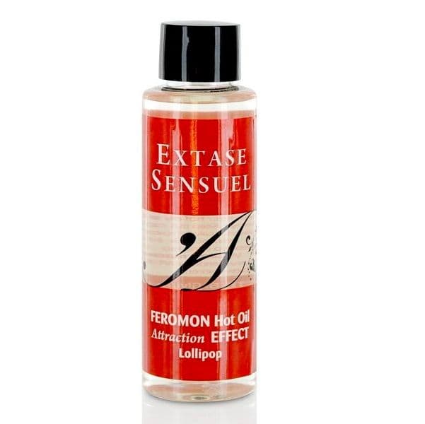 EXTASE SENSUAL - ULJE ZA MASAŽU S EFEKTOM TOPLINE I FEROMONIMA LIZALICA 100 ML