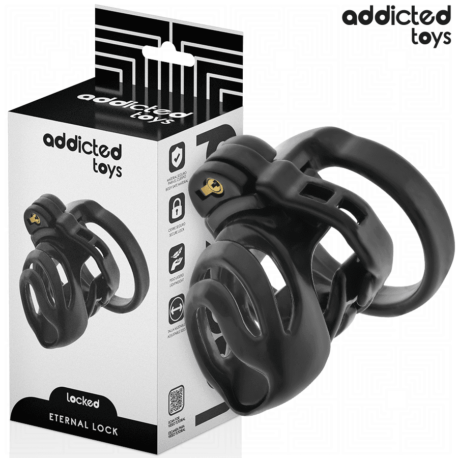 ADDICTED TOYS LOCKED - GABBIA PER PENE CON BLOCCAGGIO ETERNO 9 CM