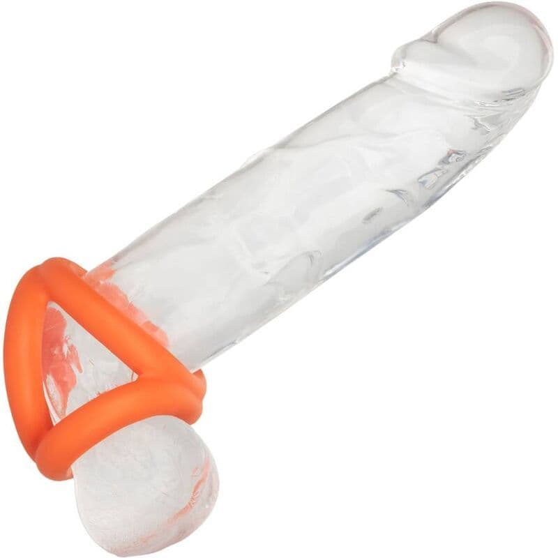 CALEXOTICS - ALPHA TROJNI OBROČEK ZA PENIS, ORANŽEN