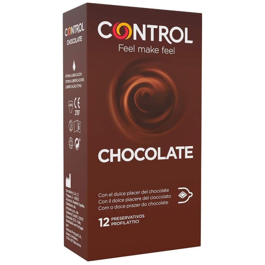 CONTROL - ADAPTA KONDOMI S OKUSOM ČOKOLADE, 12 KOMADA