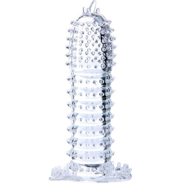 BAILE - PROZOREN OVOJ ZA PENIS S STIMULATIVNIMI IZBOKLINAMI 14 CM