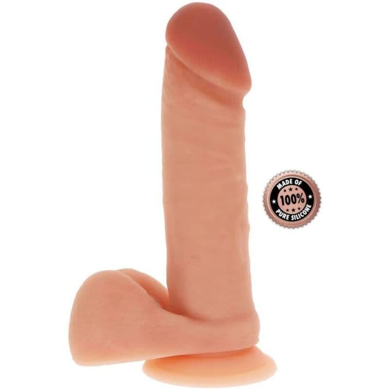 GET REAL - SILIKONSKI DILDO 20,5 CM S MUDIMA, BOJA KOŽE