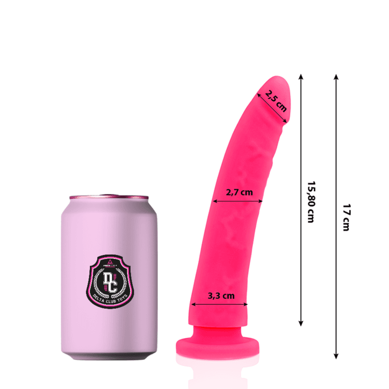 DELTA CLUB - RUŽIČASTI DILDO OD MEDICINSKOG SILIKONA 17 CM -O- 3 CM