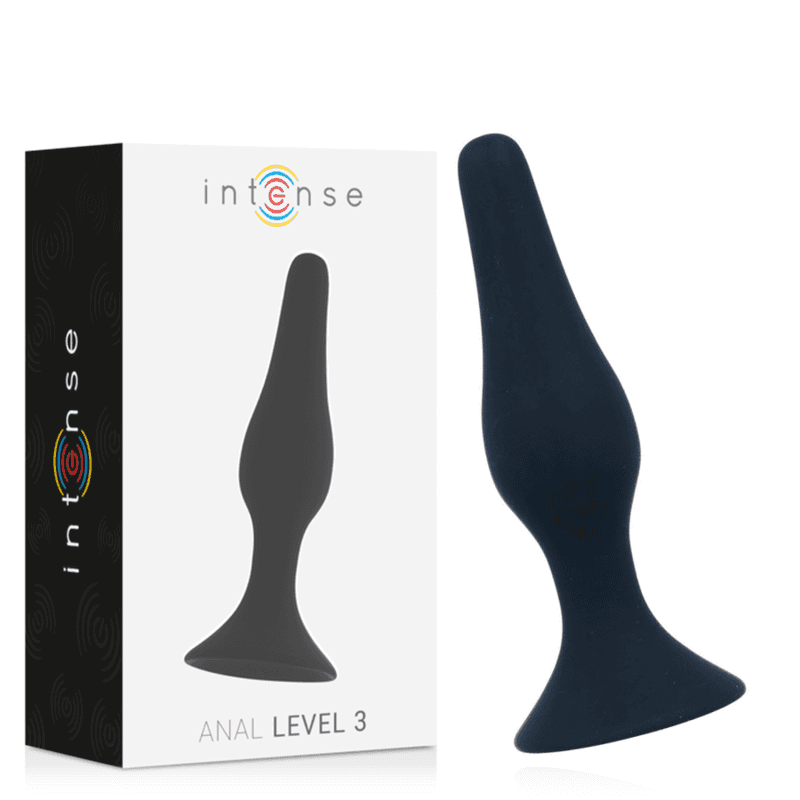 INTENSE, ANALNI ČEP LEVEL 3, 12,5 CM, CRNI